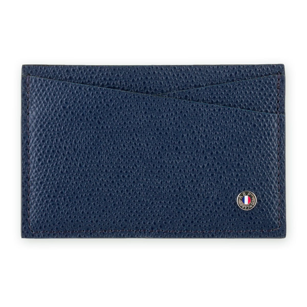 Etui cartes bancaires cuir "Essential" - Veau grainé (noir, bleu, vert, marron, orange...)