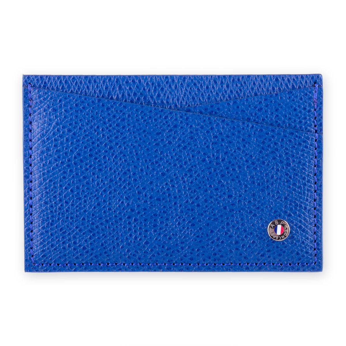 Etui cartes bancaires cuir "Essential" - Veau grainé (noir, bleu, vert, marron, orange...)