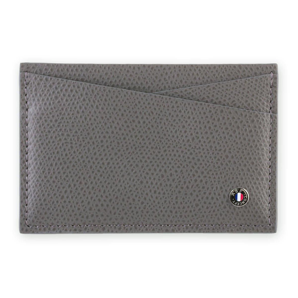 Etui cartes bancaires cuir "Essential" - Veau grainé (noir, bleu, vert, marron, orange...)