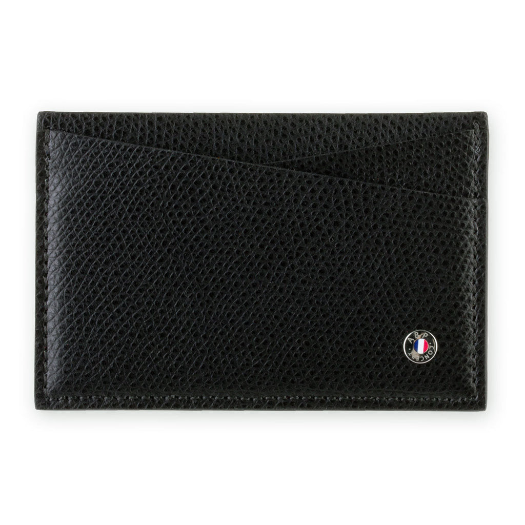Etui cartes bancaires cuir "Essential" - Veau grainé (noir, bleu, vert, marron, orange...)
