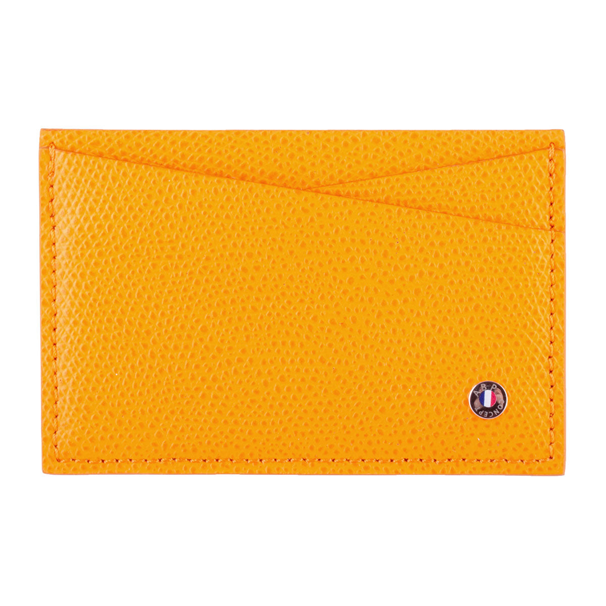 Etui cartes bancaires cuir "Essential" - Veau grainé (noir, bleu, vert, marron, orange...)