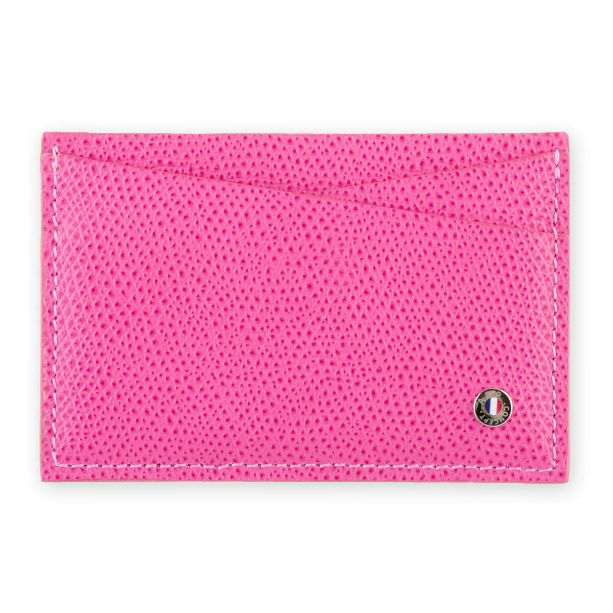 Etui cartes bancaires cuir "Essential" - Veau grainé (noir, bleu, vert, marron, orange...)