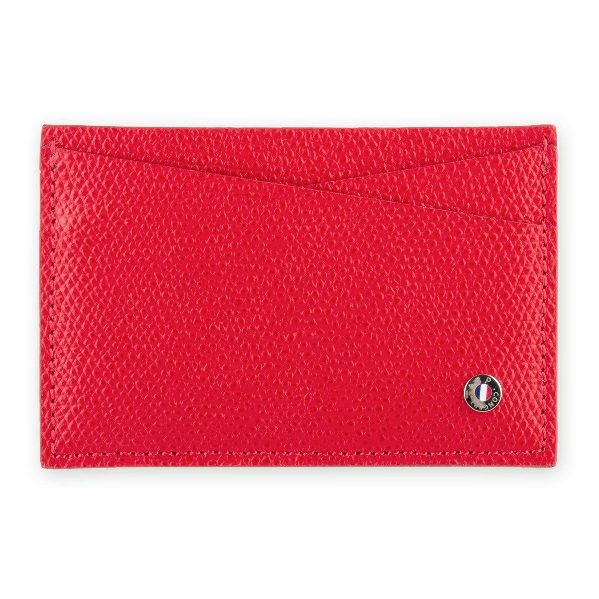 Etui cartes bancaires cuir "Essential" - Veau grainé (noir, bleu, vert, marron, orange...)