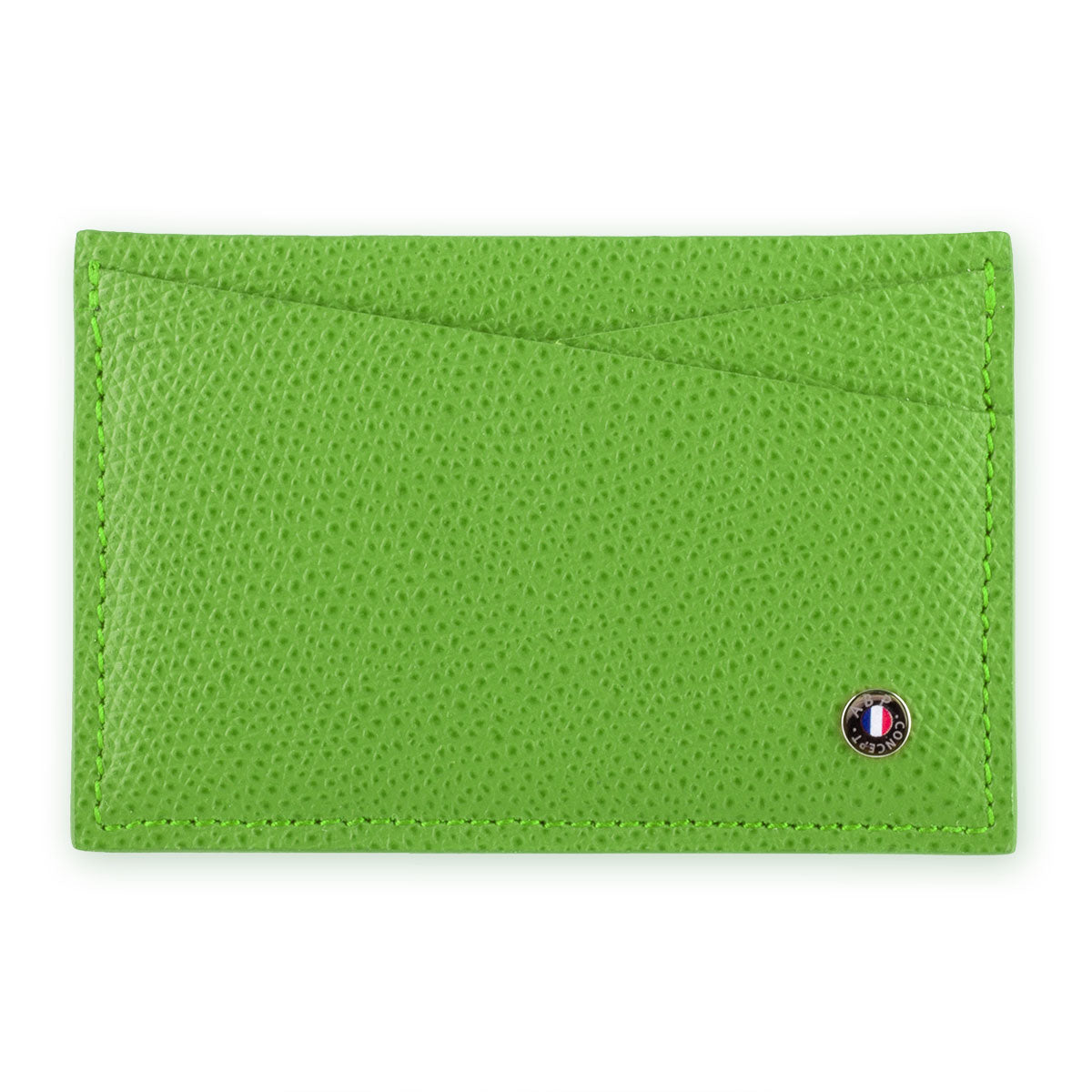 Etui cartes bancaires cuir "Essential" - Veau grainé (noir, bleu, vert, marron, orange...)