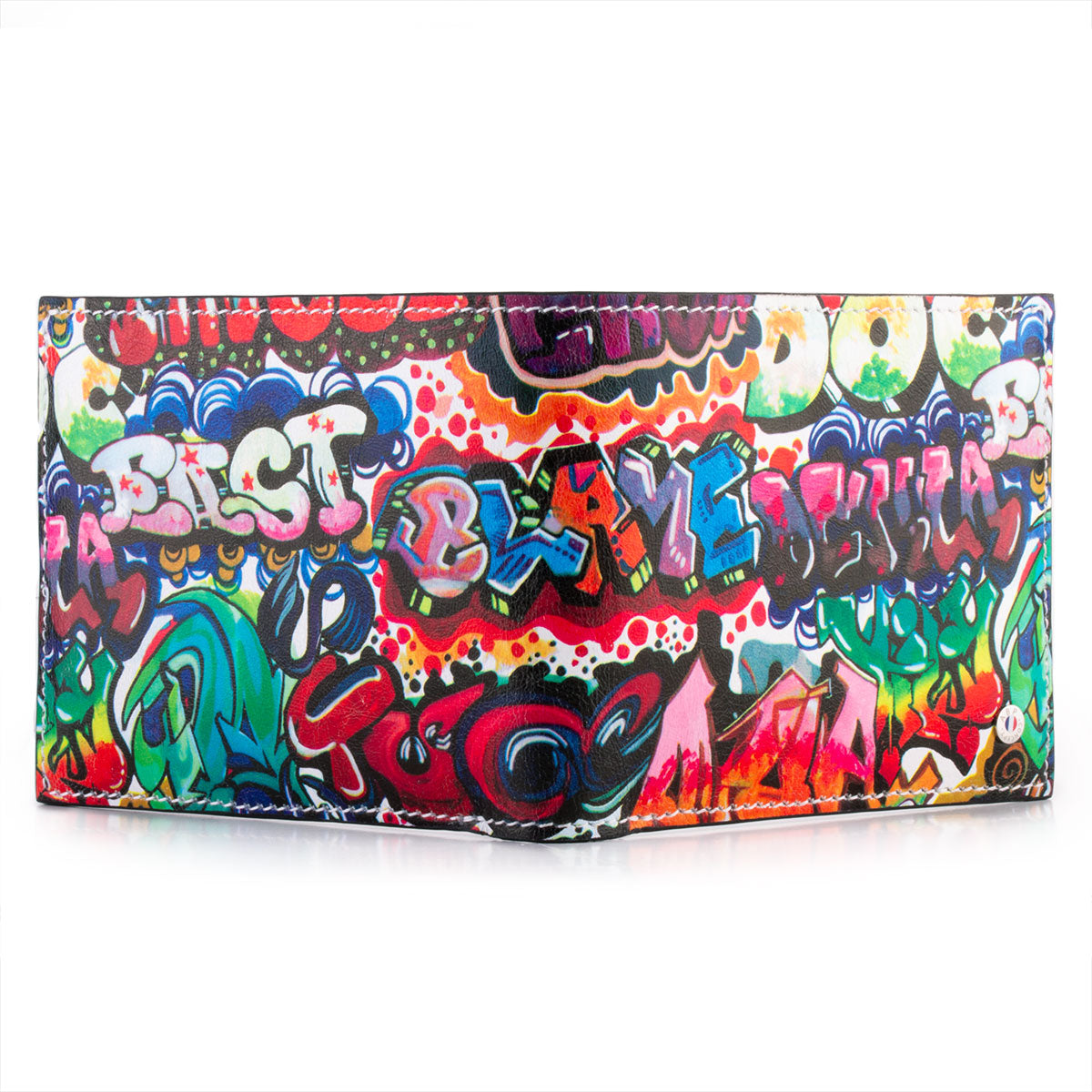 Portefeuille mini cuir « Street Art » - Veau