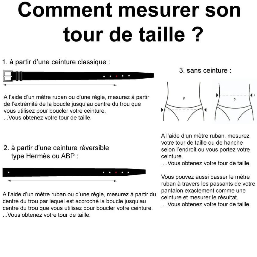 Ceinture réversible type Hermès - Veau grainé - Bicolore