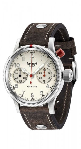 Hanhart 1882 Watch - Pioneer Mk I ecru stitching