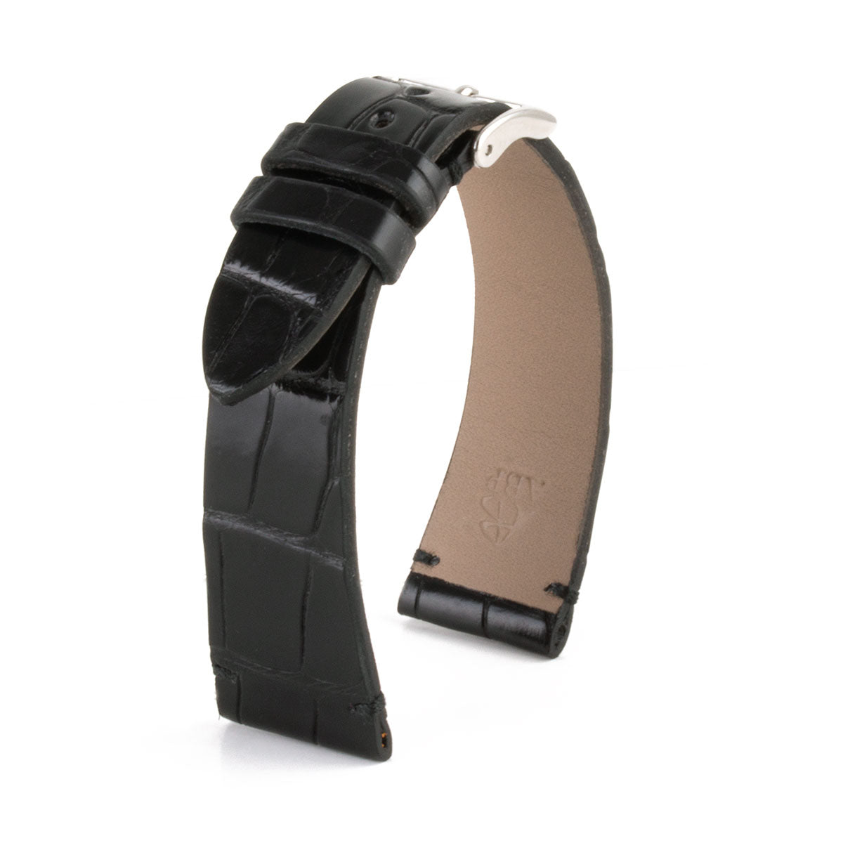 Bracelet "Retro" - Bracelet montre cuir - Alligator brillant (noir, bleu, vert, marron, bordeaux, rouge)