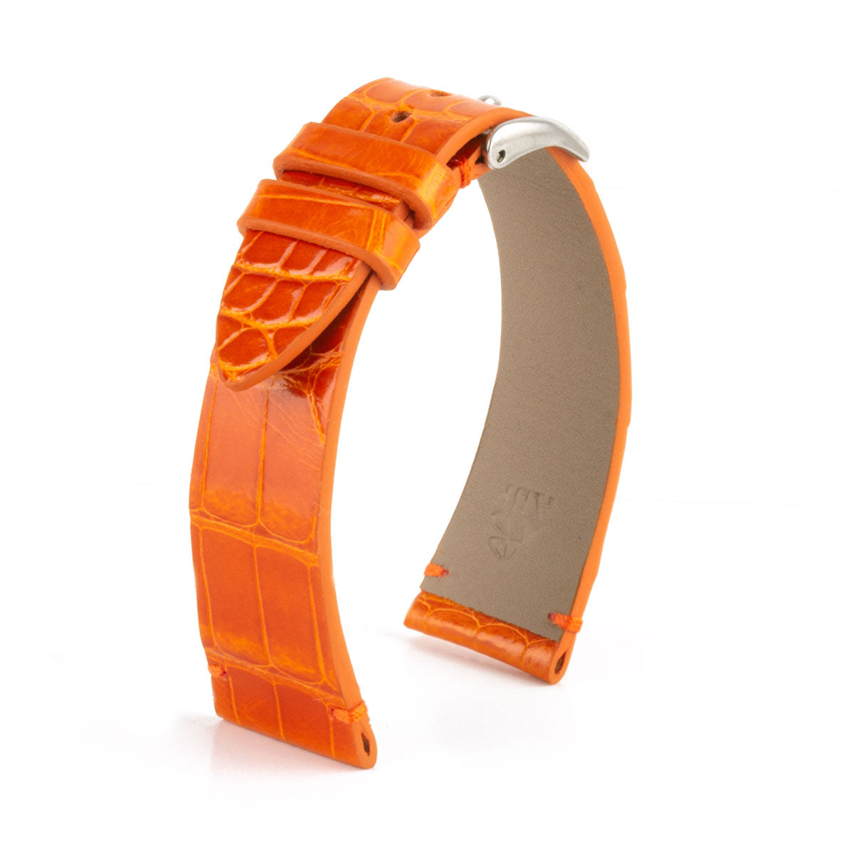 Bracelet "Retro" - Bracelet montre cuir - Alligator brillant (noir, bleu, vert, marron, bordeaux, rouge)