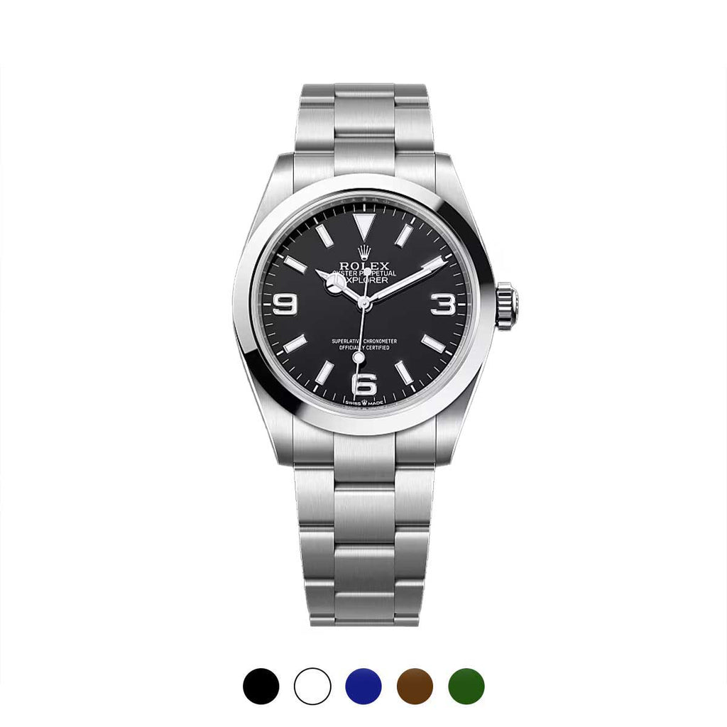 Rolex - Rubber B - Bracelet caoutchouc pour Explorer 224270 - Série boucle ardillon