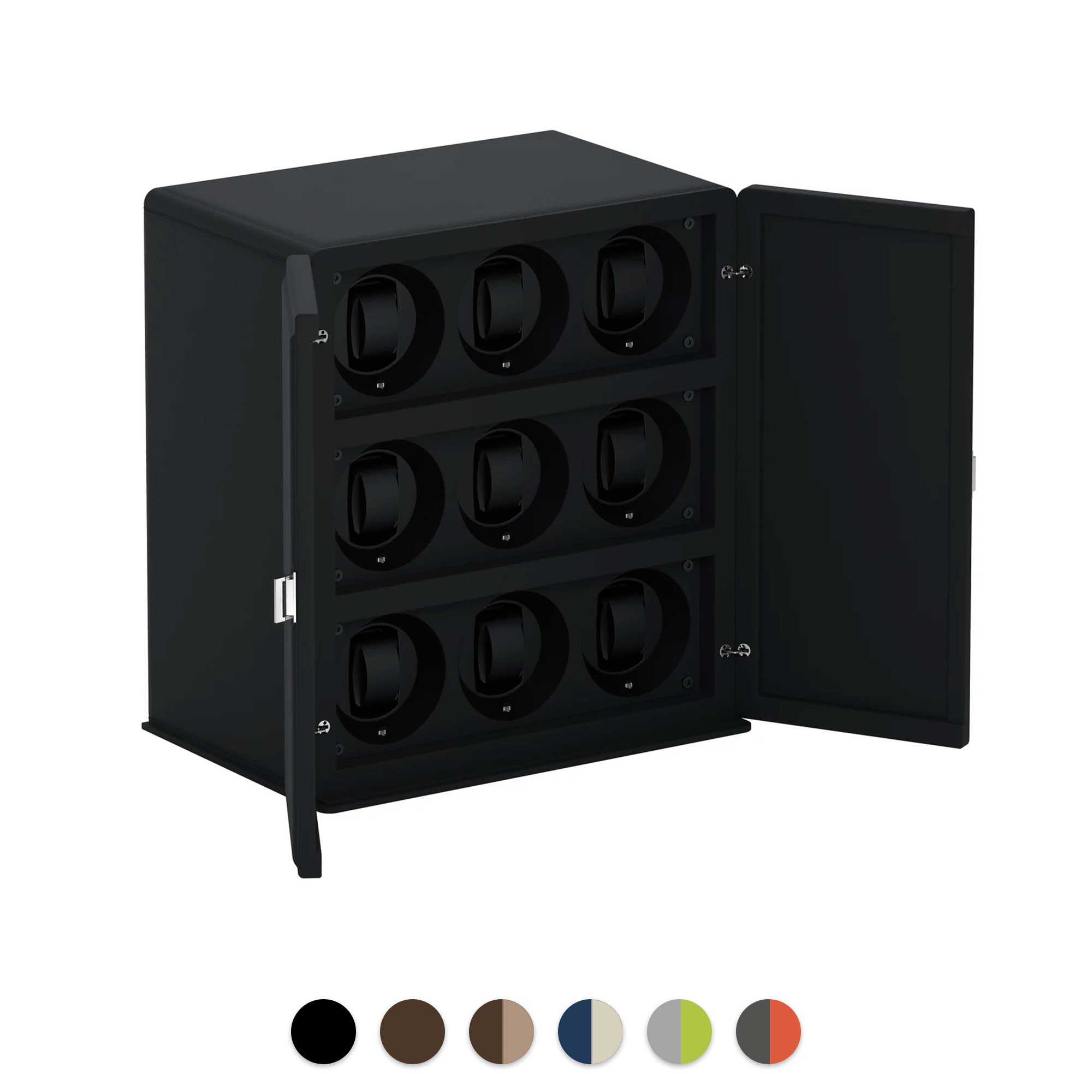 Scatola del Tempo - Watchwinder cuir Rotore pour 9 montres