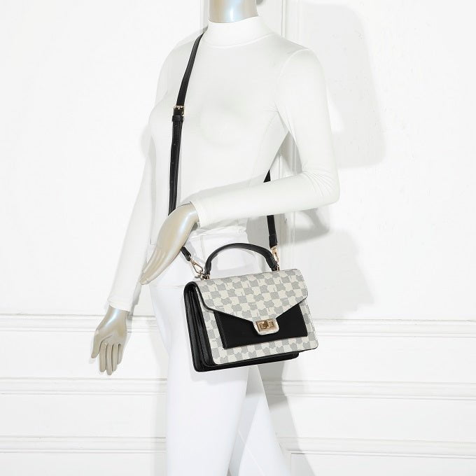 TEMPKA TR-1537-1BEIGE/BLACK Handbag