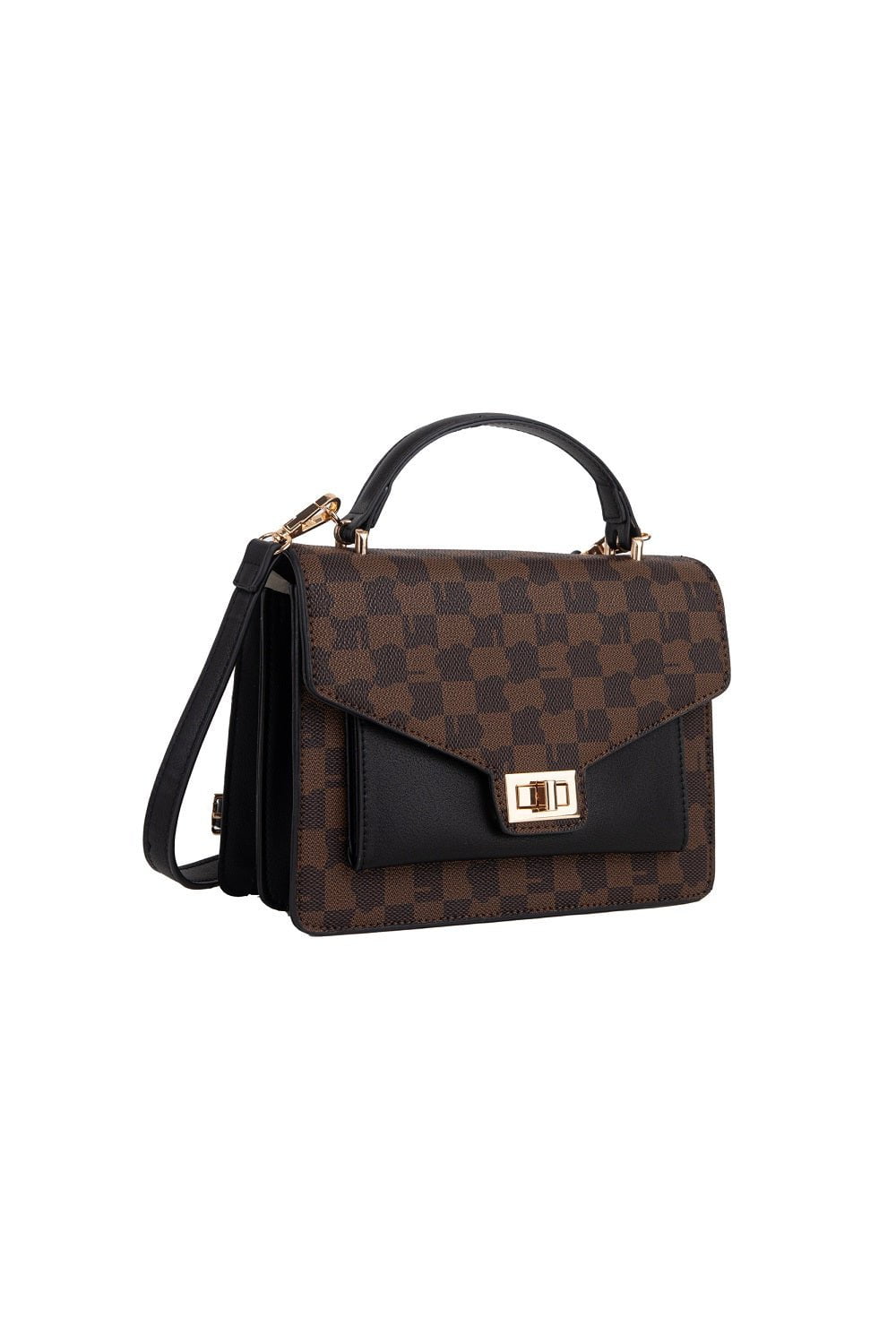 TEMPKA TR-1537-1BROWN/BLACK Handbag