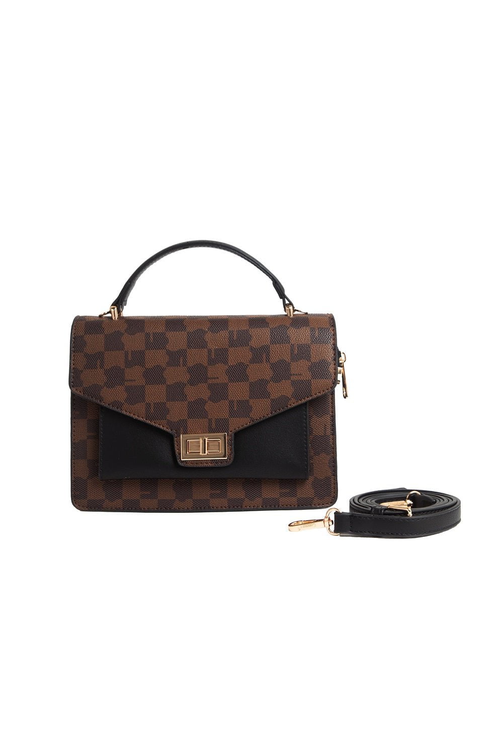 TEMPKA TR-1537-1BROWN/BLACK Handbag