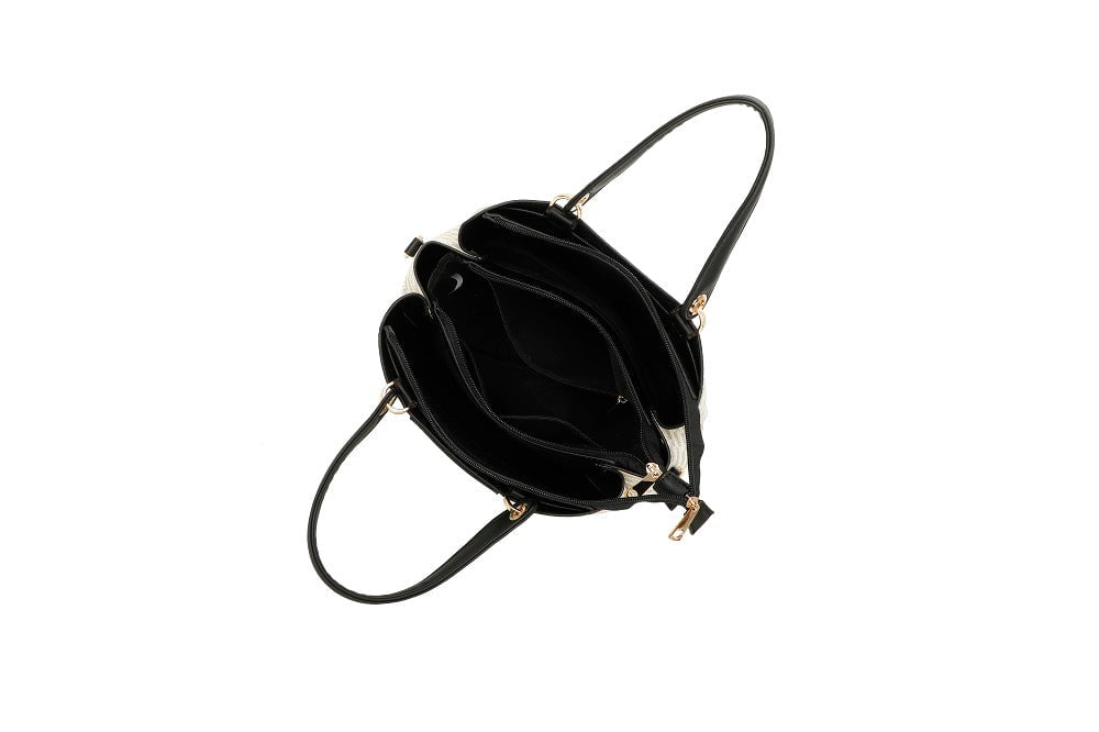 TEMPKA TDQ-8530-9BEIGE/BLACK Handbag