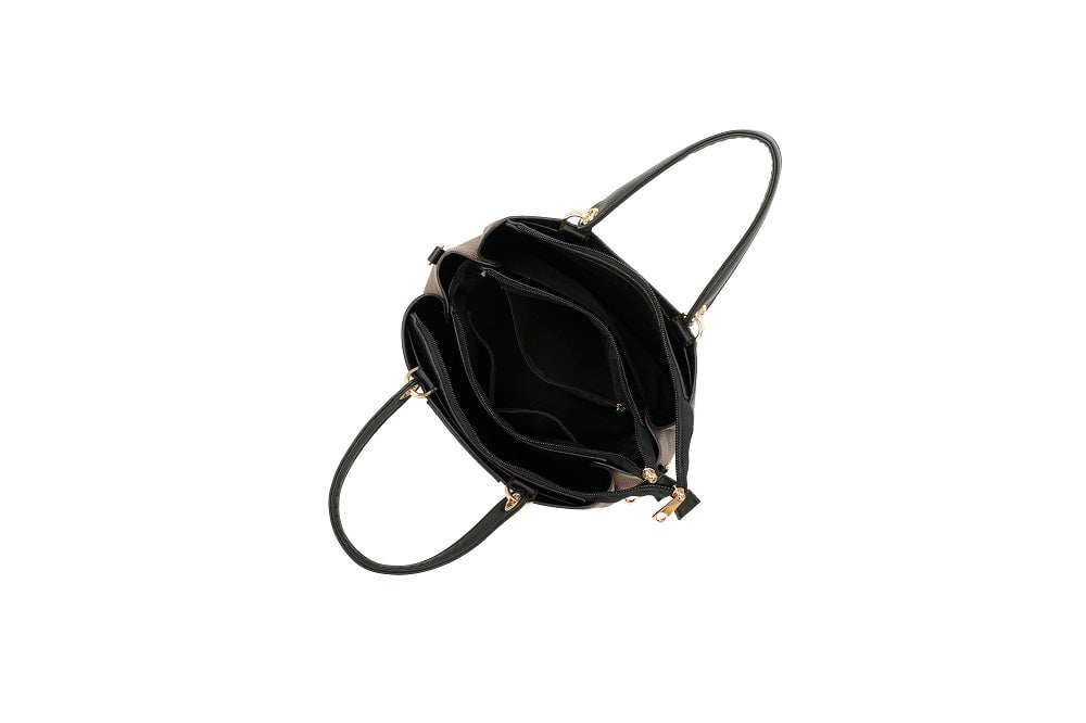 Handbag TEMPKA TDQ-8530-9BROWN/BLACK