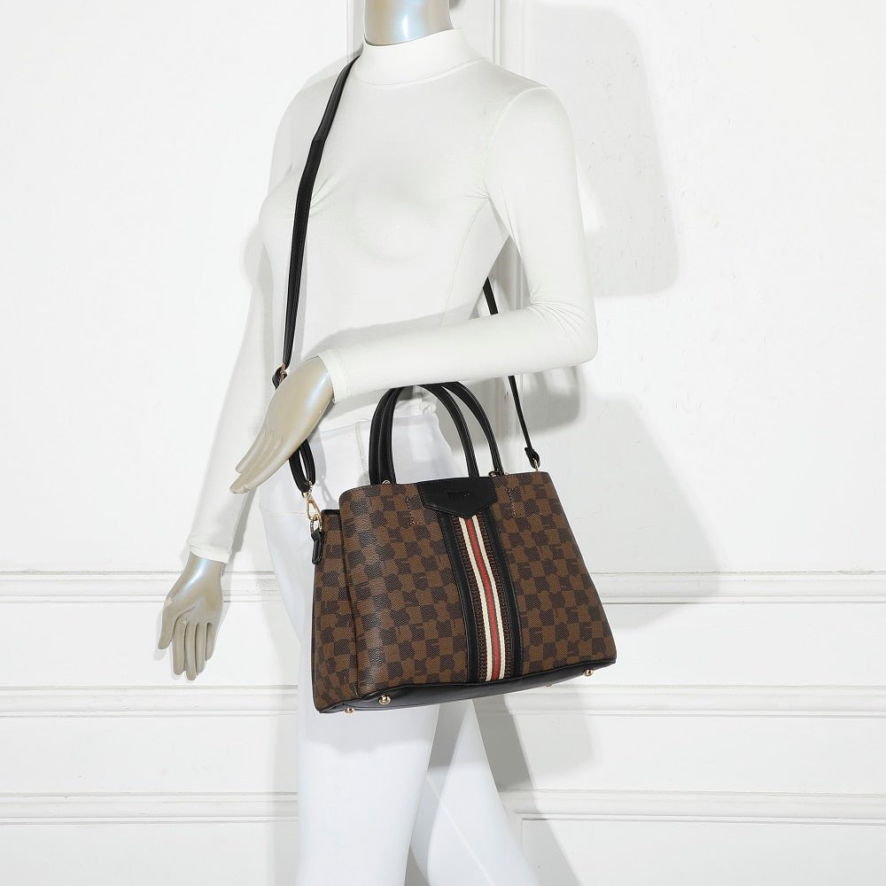 Handbag TEMPKA TDQ-8530-9BROWN/BLACK
