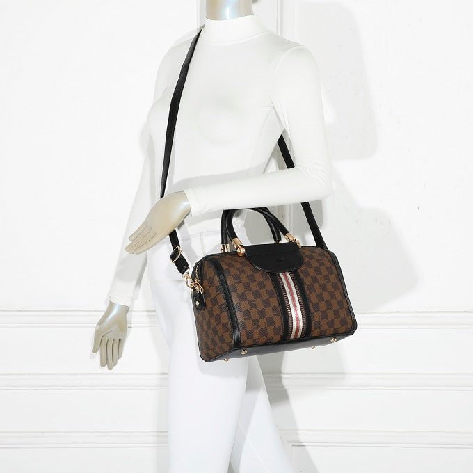 Handbag TEMPKA TM-9364-15BROWN/BLACK
