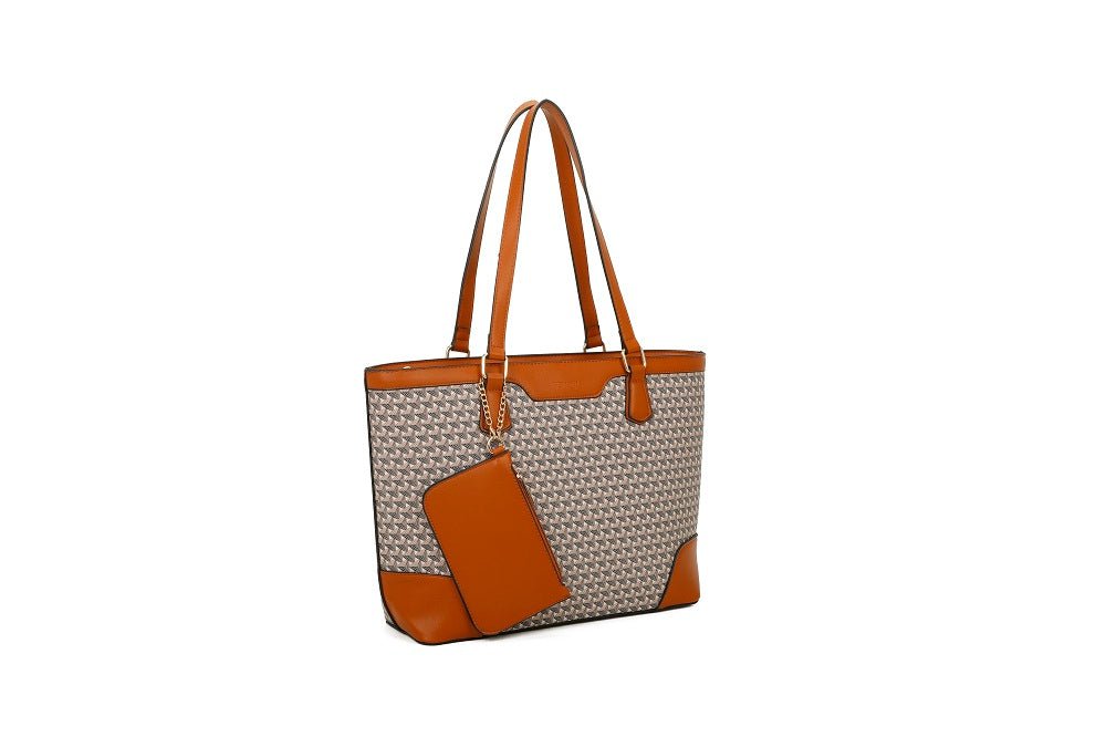 Handbag TEMPKA TM-9437TAUPE/BROWN