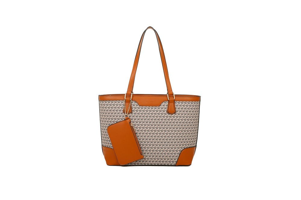 Handbag TEMPKA TM-9437TAUPE/BROWN