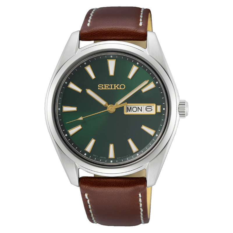 SEIKO Men's Classic Leather Watch SUR449P1