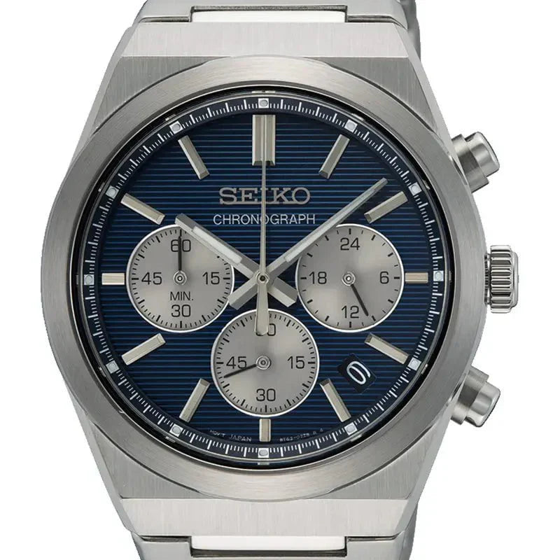 SEIKO Men's Classic Chronograph Steel Watch SSB453P1