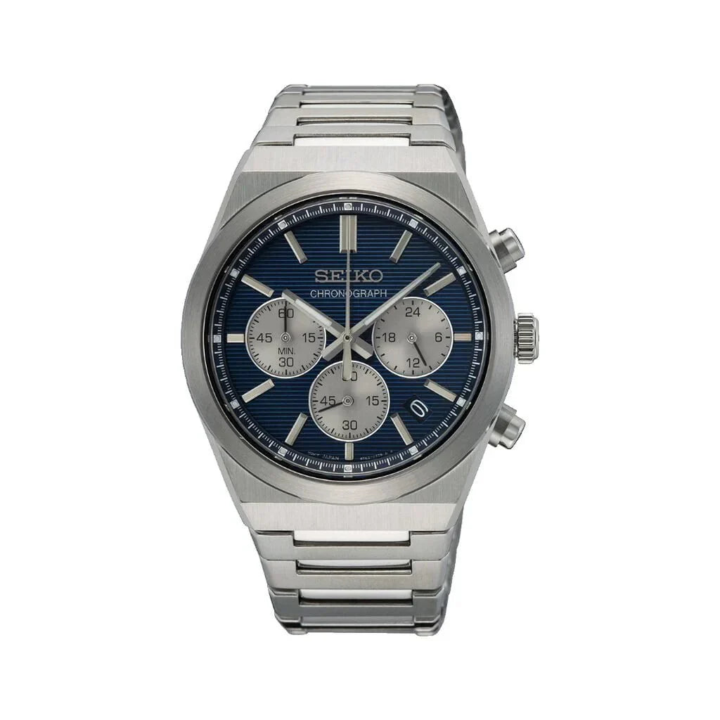 SEIKO Men's Classic Chronograph Steel Watch SSB453P1
