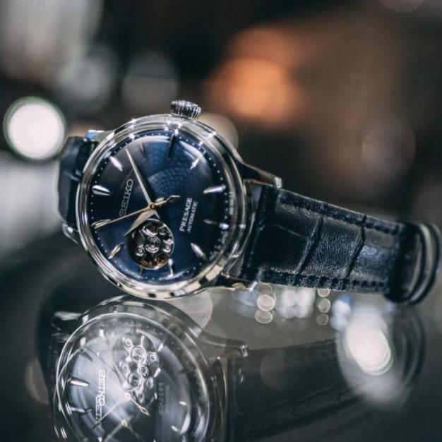 SEIKO Men's Presage Cocktail Automatic Open Heart Watch SSA405J1