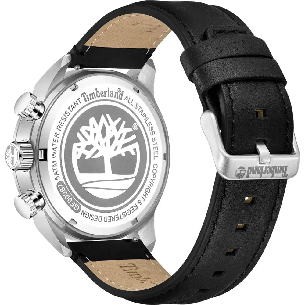 TIMBERLAND Men's Henniker Black Leather Watch TDWGF0028703