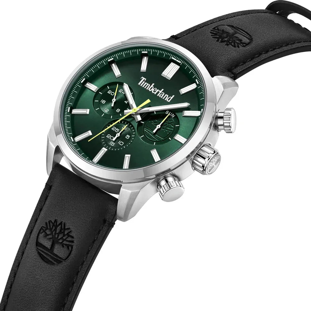 TIMBERLAND Men's Henniker Black Leather Watch TDWGF0028703