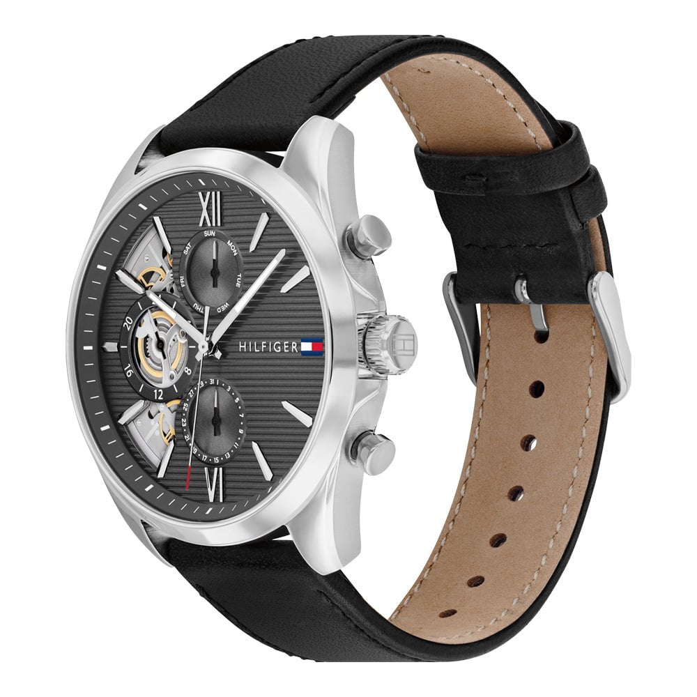 TOMMY HILFIGER Men's Baker Multifunction Leather Watch 1710644