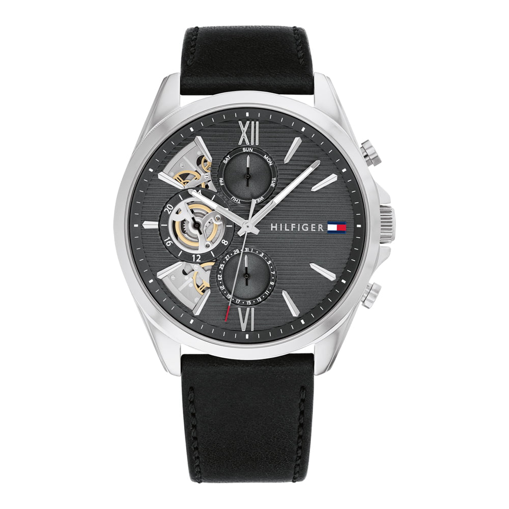 TOMMY HILFIGER Men's Baker Multifunction Leather Watch 1710644