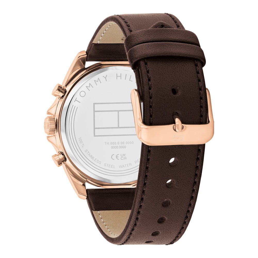 TOMMY HILFIGER Men's Baker Multifunction Leather Watch 1710645