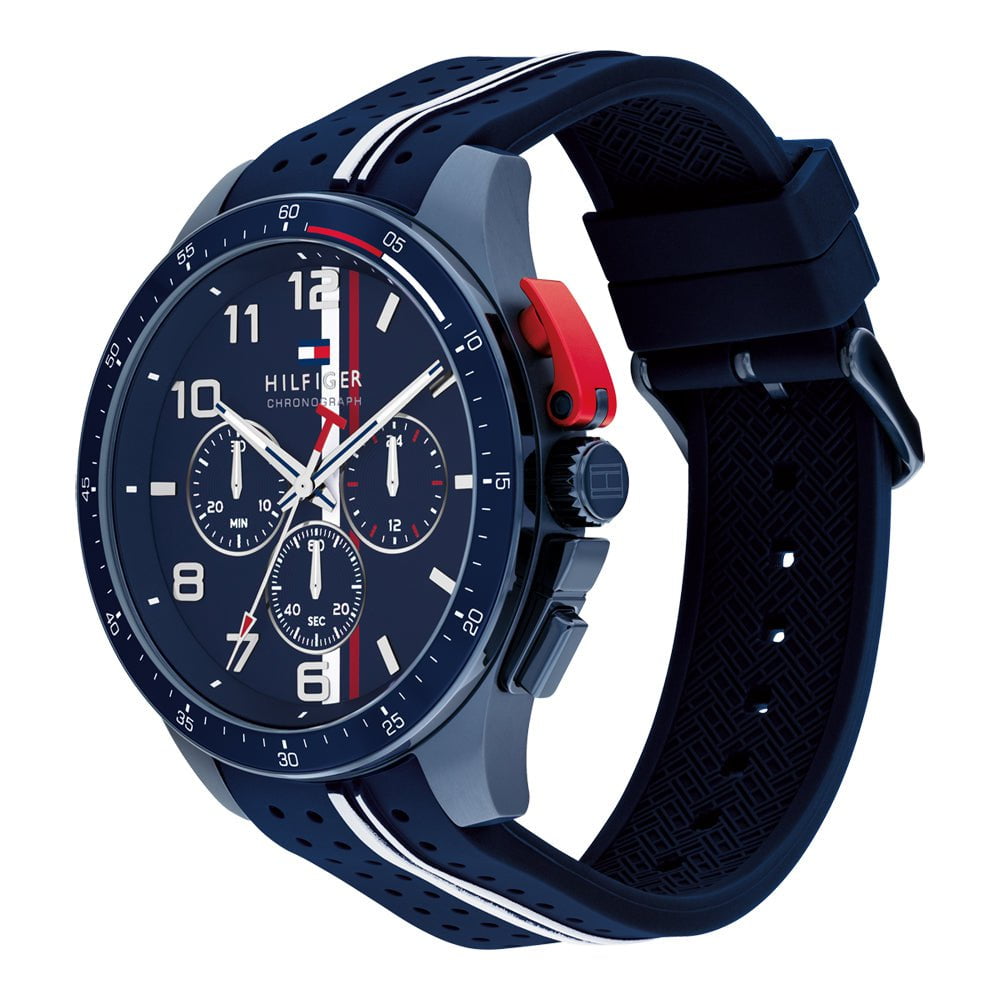 TOMMY HILFIGER Men's Bank Chronograph Silicone Watch 1792169