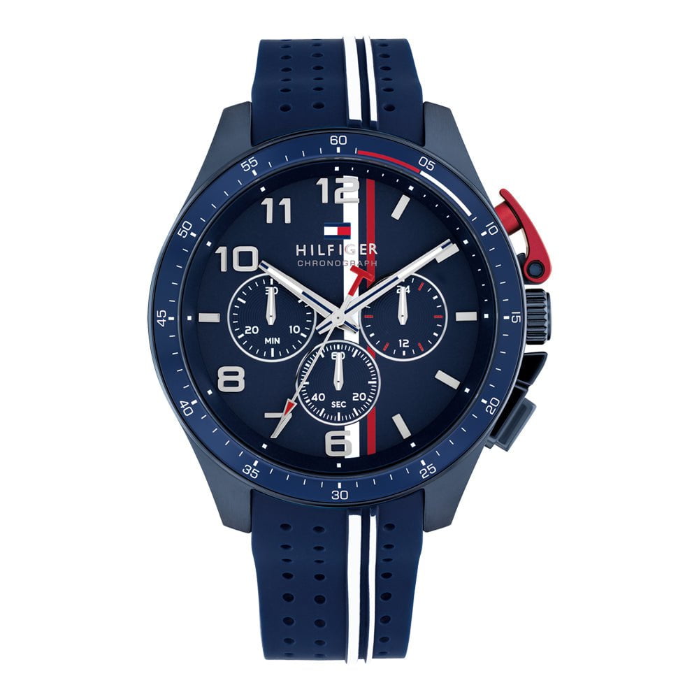 TOMMY HILFIGER Men's Bank Chronograph Silicone Watch 1792169