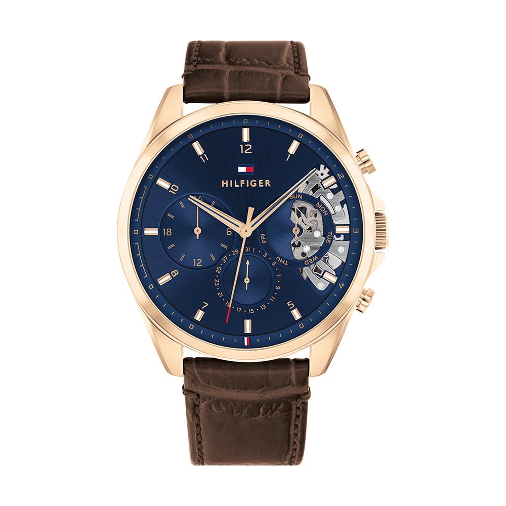 TOMMY HILFIGER Men's Baker Leather Watch 1710453