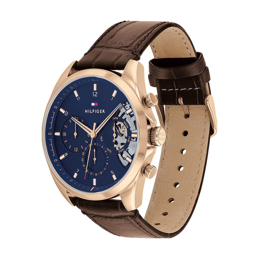 TOMMY HILFIGER Men's Baker Leather Watch 1710453
