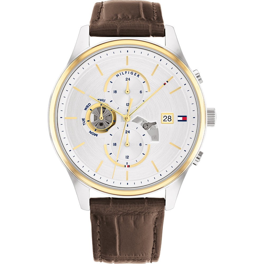 TOMMY HILFIGER Men's Weston Brown Leather Watch 1710501