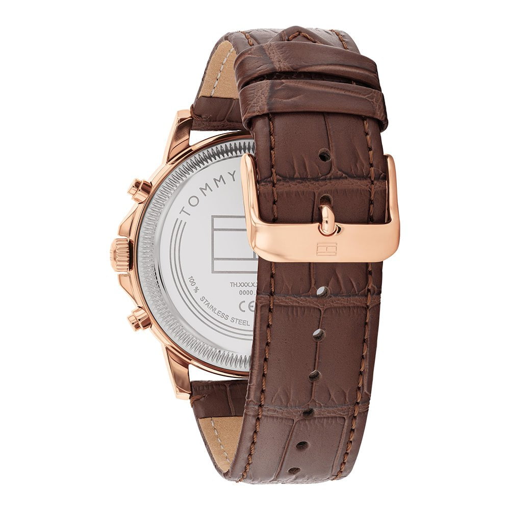 TOMMY HILFIGER Men's Stewart Brown Leather Watch 1710606