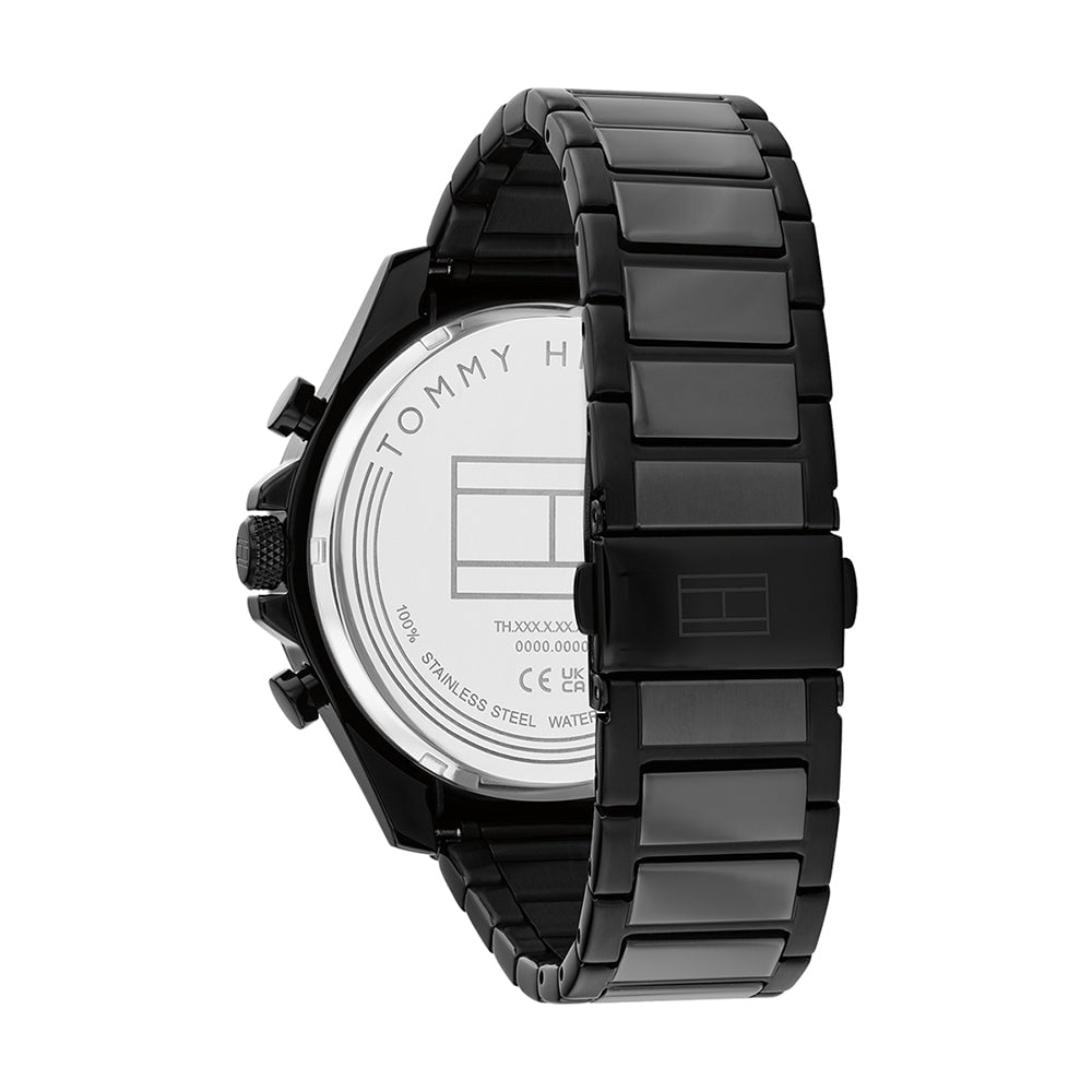 TOMMY HILFIGER Men's Clark Black Steel Watch 1792081