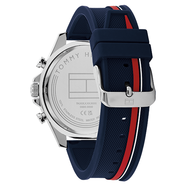 TOMMY HILFIGER Men's Clark Blue Silicone Watch 1792083