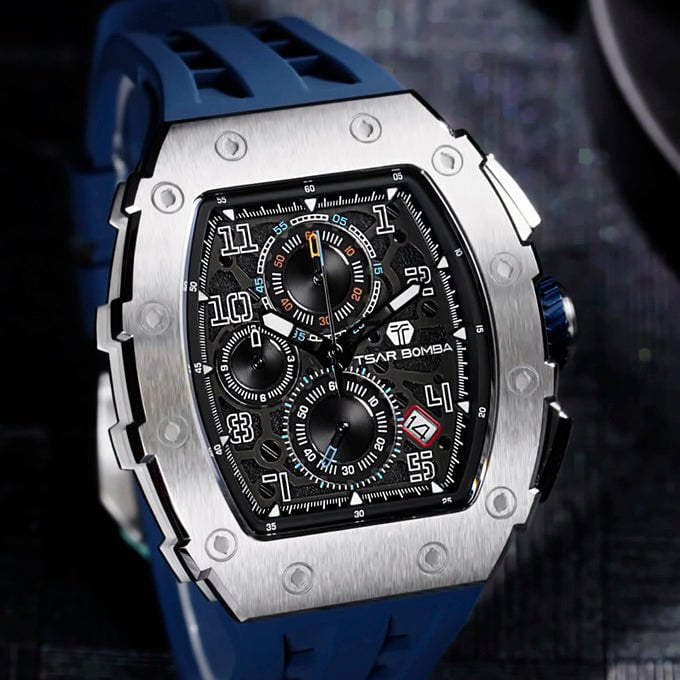TSAR BOMBA Men's Elemental Chronograph Watch TB8204Q34