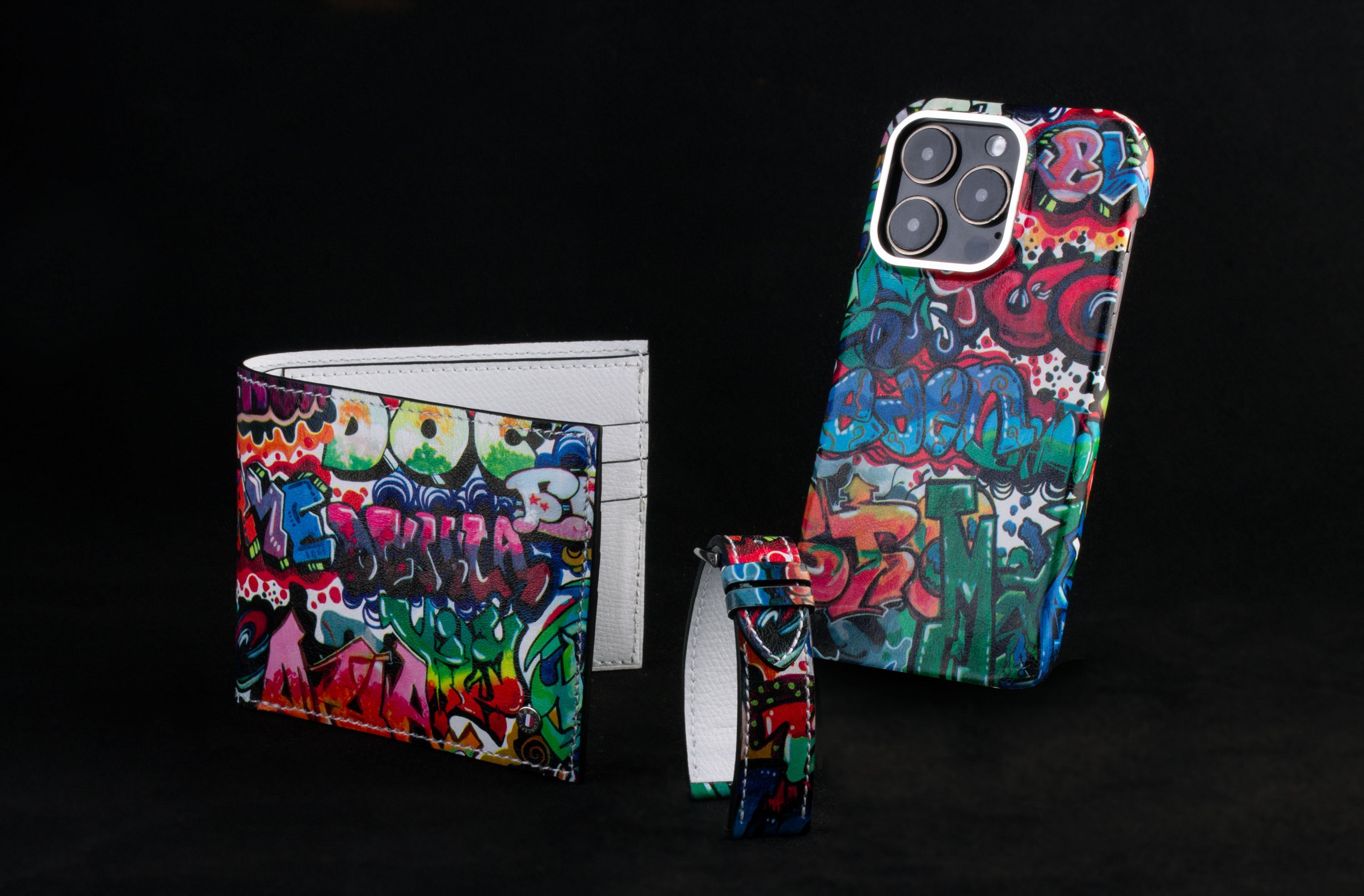 Etui à lunettes cuir "Street Art" - Veau
