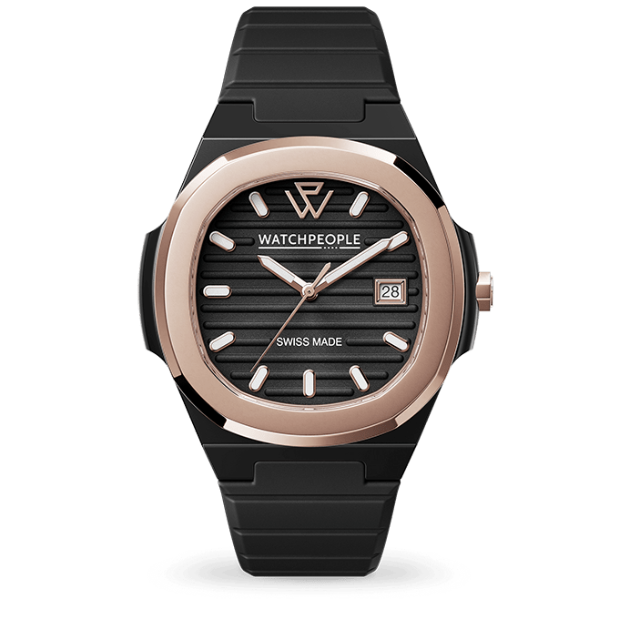 WATCH PEOPLE Men's WP7 Black Silicone Watch 700938